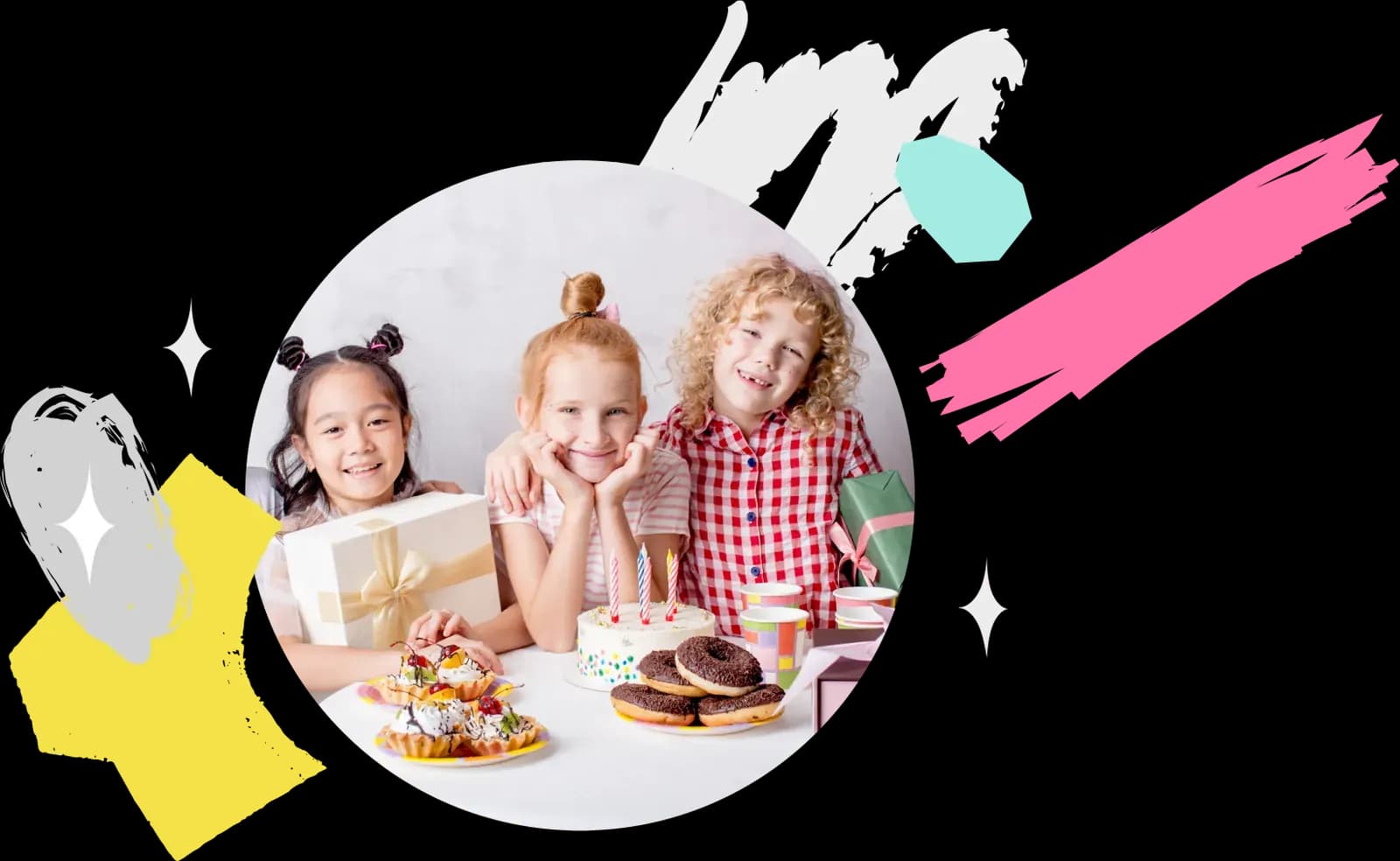 Niños celebrando un cumpleaños creativo en La Tallerteka