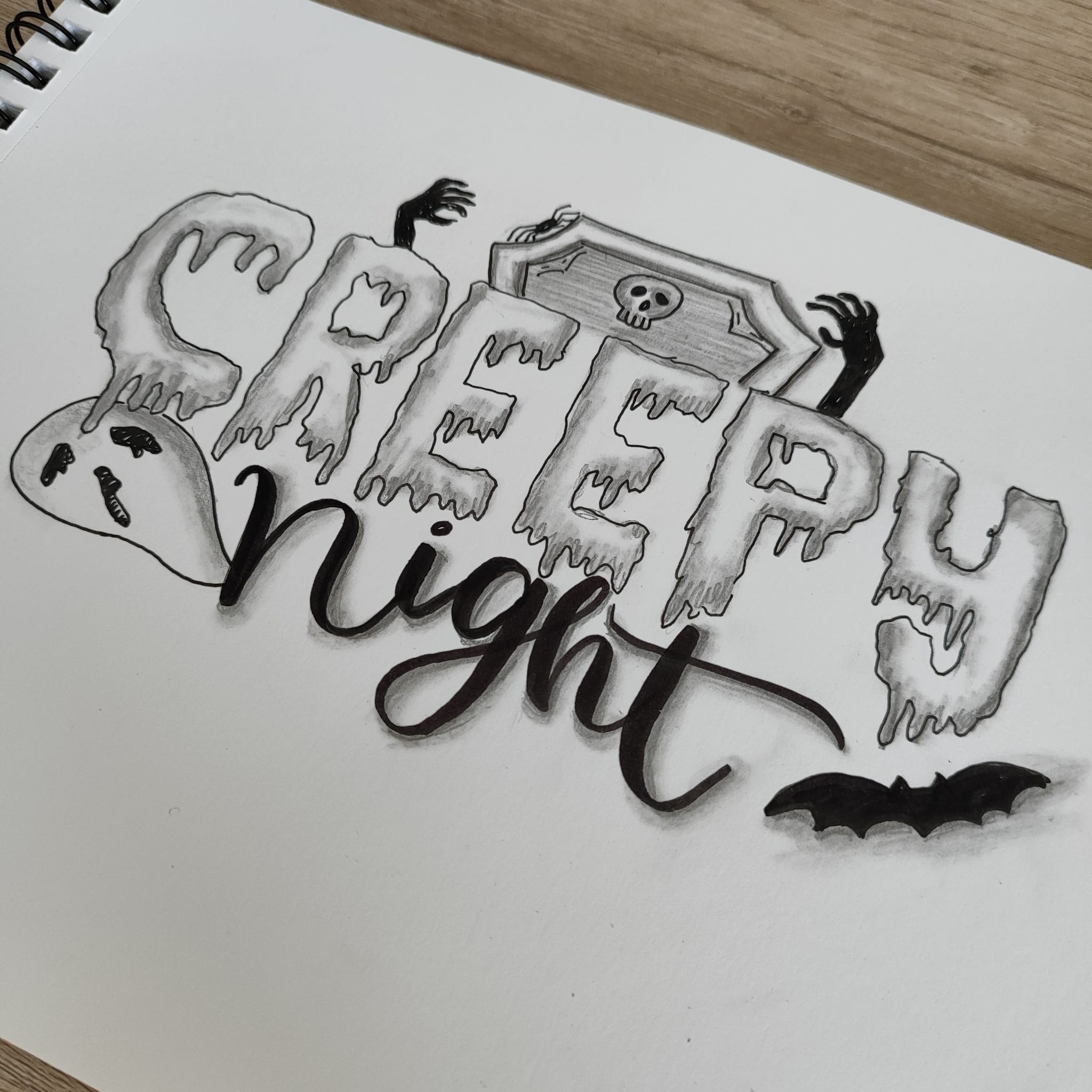 Lettering Halloween (El Baúl de Flora)